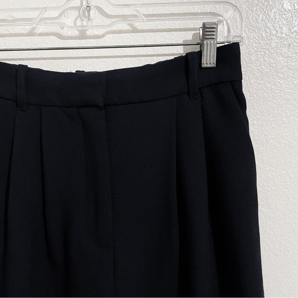 Abercrombie & Fitch Sloane Tailored Wide Leg Trouser Pant in Black - Picture 8 of 12